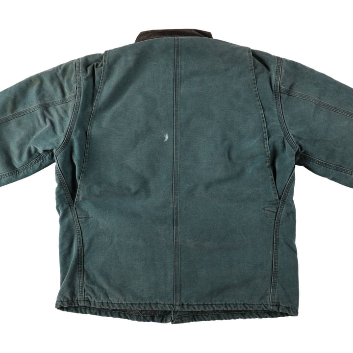 Carhartt Michigan Chore Coat, padded, advertising duck coverall, men's size L equivalent. unclear Green type dark green Vintage Second Hand