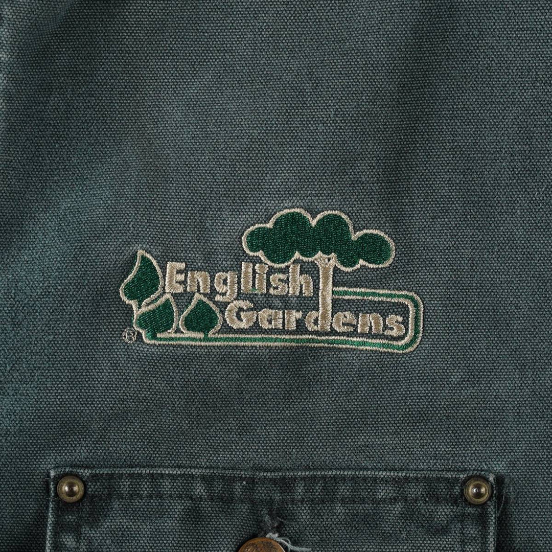 Carhartt Michigan Chore Coat, padded, advertising duck coverall, men's size L equivalent. unclear Green type dark green Vintage Second Hand