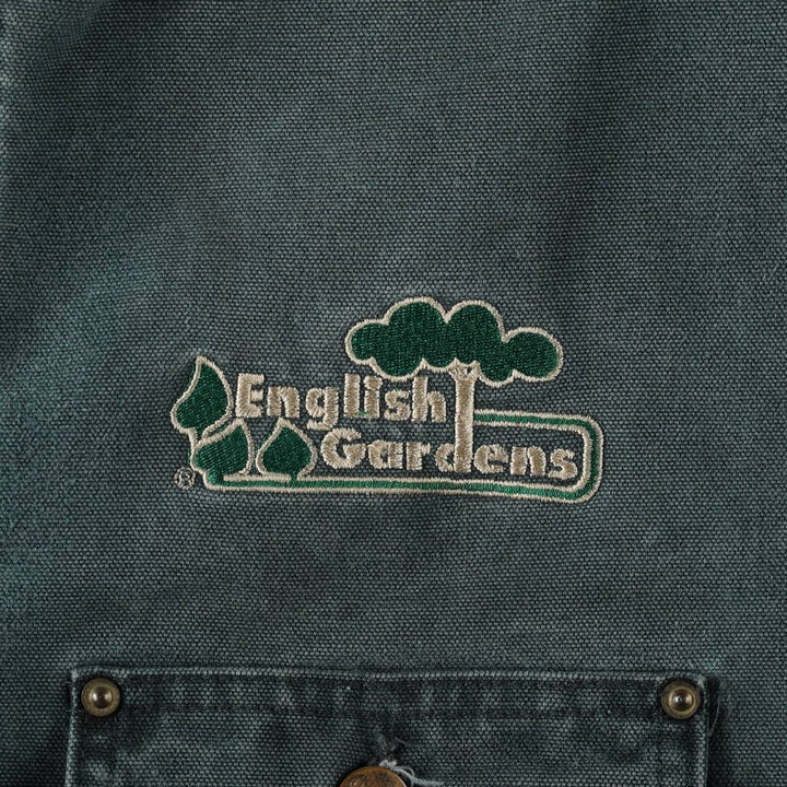 Carhartt Michigan Chore Coat, padded, advertising duck coverall, men's size L equivalent. unclear Green type dark green Vintage Second Hand
