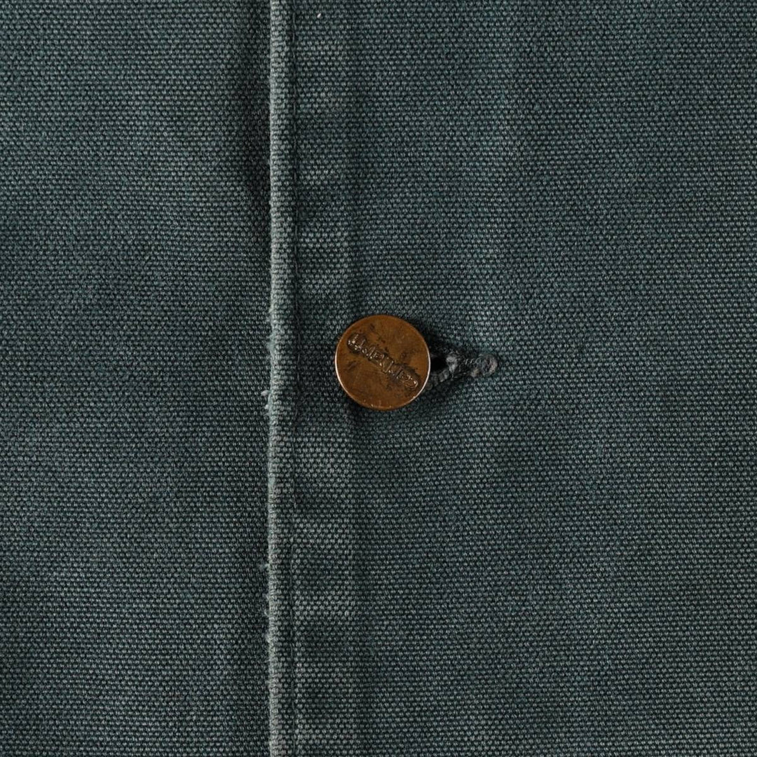 Carhartt Michigan Chore Coat, padded, advertising duck coverall, men's size L equivalent. unclear Green type dark green Vintage Second Hand