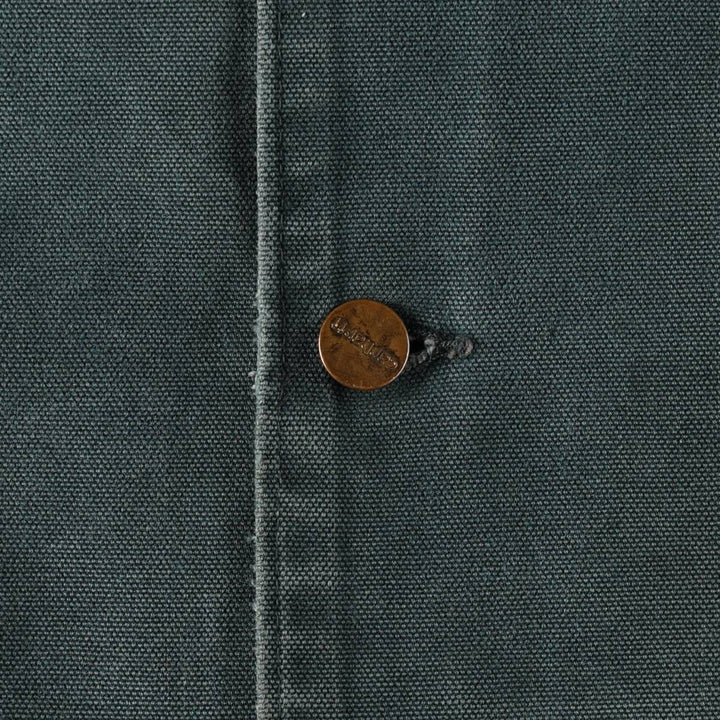 Carhartt Michigan Chore Coat, padded, advertising duck coverall, men's size L equivalent. unclear Green type dark green Vintage Second Hand