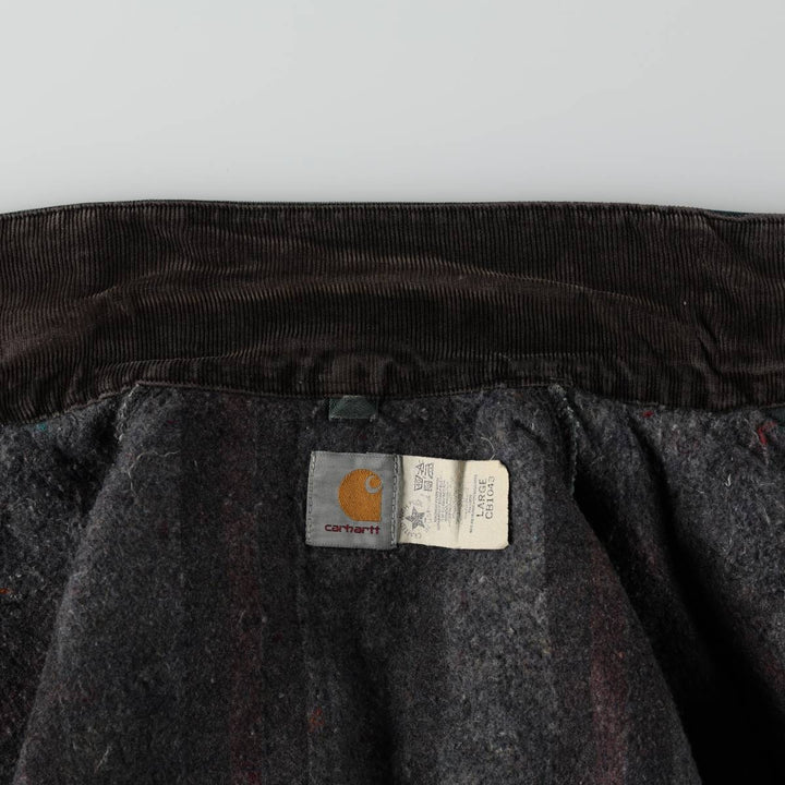 Carhartt Michigan Chore Coat, padded, advertising duck coverall, men's size L equivalent. unclear Green type dark green Vintage Second Hand