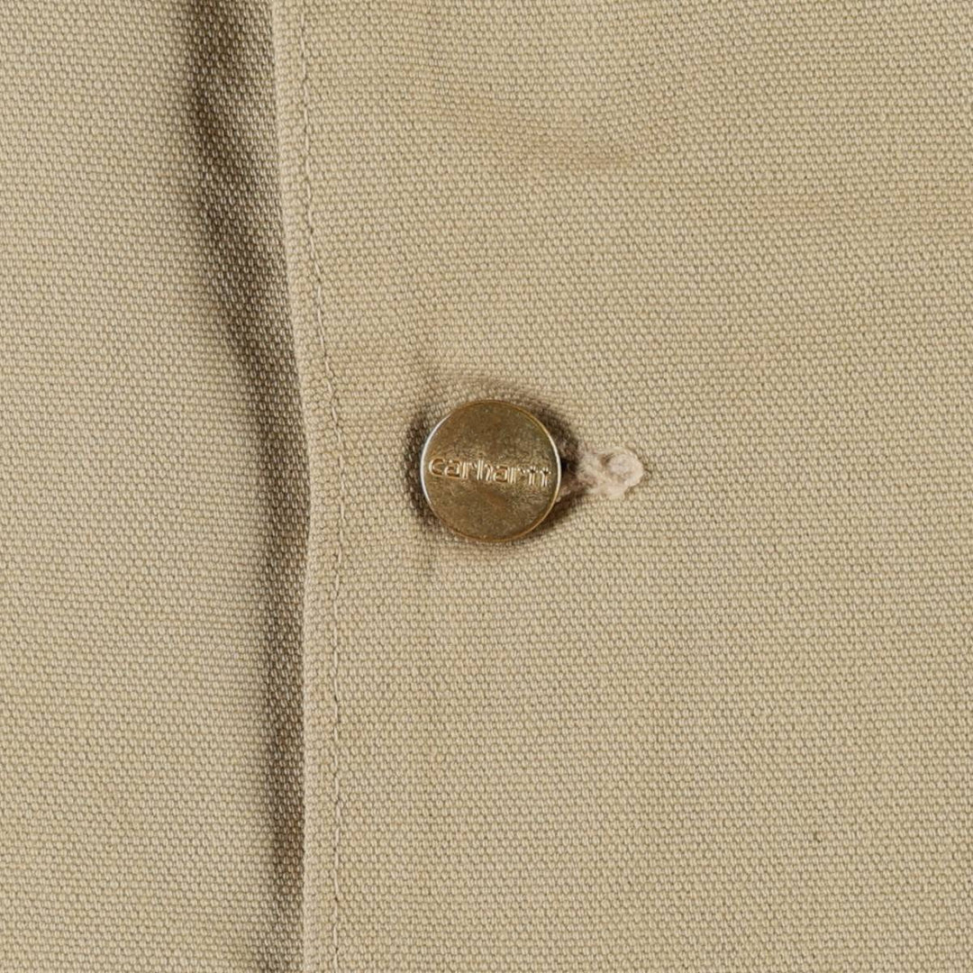 Carhartt Michigan Chore Coat, padded duck canvas coverall, men's size L equivalent. unclear Beige type Vintage Second Hand