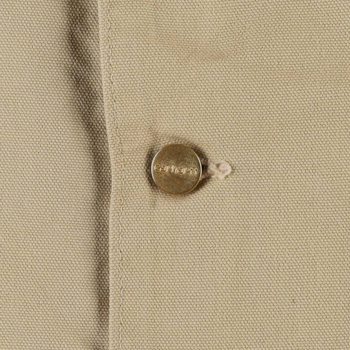 Carhartt Michigan Chore Coat, padded duck canvas coverall, men's size L equivalent. unclear Beige type Vintage Second Hand