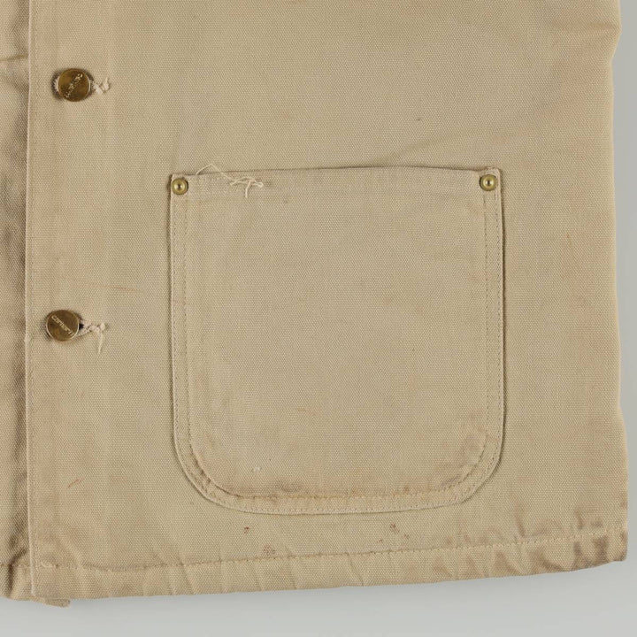 Carhartt Michigan Chore Coat, padded duck canvas coverall, men's size L equivalent. unclear Beige type Vintage Second Hand