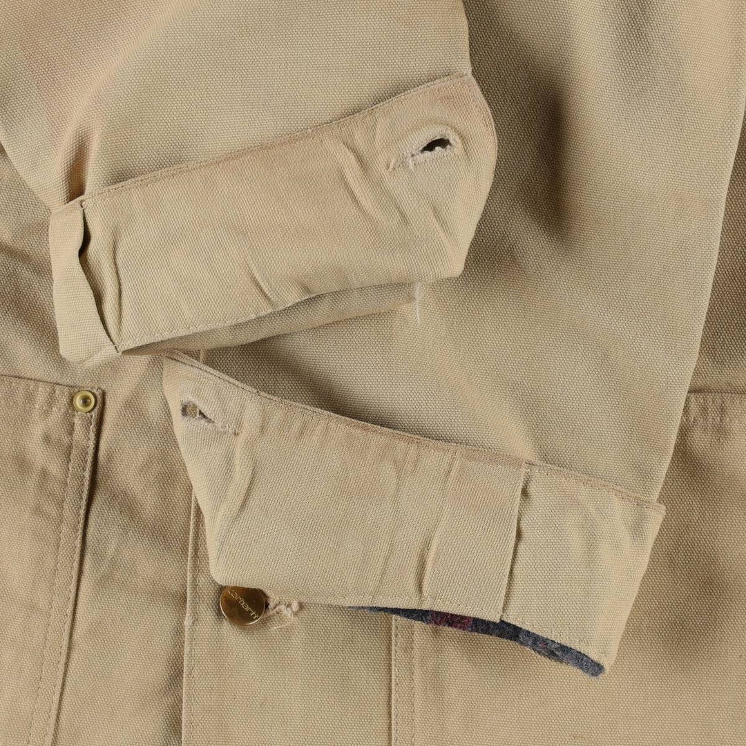 Carhartt Michigan Chore Coat, padded duck canvas coverall, men's size L equivalent. unclear Beige type Vintage Second Hand