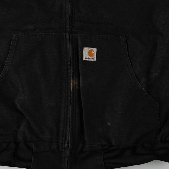 Carhartt Active Jacket Advertising Duck Work Jacket Men's XXL equivalent Thick unclear black type Vintage Second Hand
