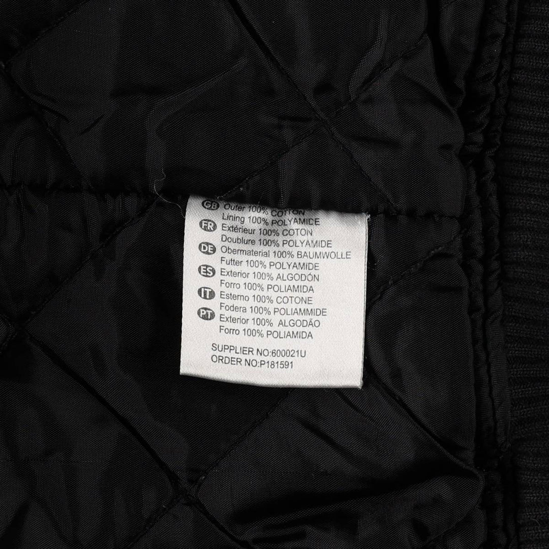 Dickies Active Jacket Type Padded Duck Full Zip Hoodie, Men's Size Medium cotton black type Vintage Second Hand