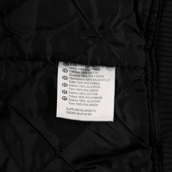 Dickies Active Jacket Type Padded Duck Full Zip Hoodie, Men's Size Medium cotton black type Vintage Second Hand