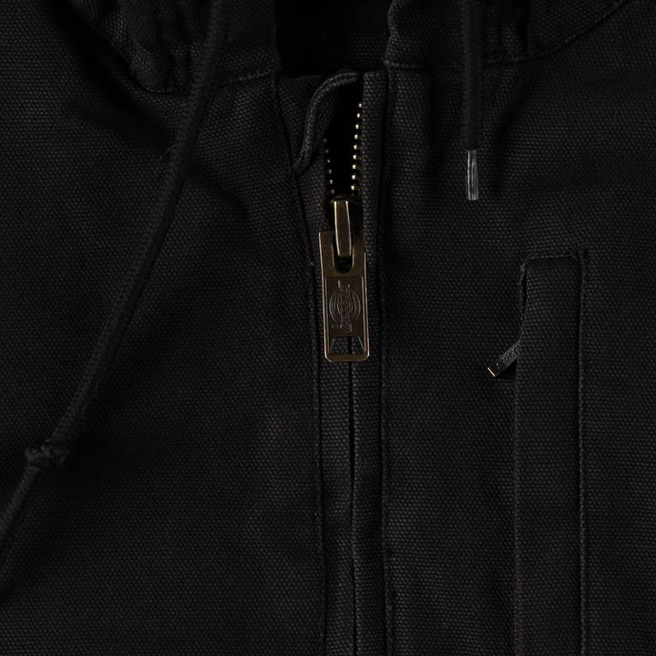 Dickies Active Jacket Type Padded Duck Full Zip Hoodie, Men's Size Medium cotton black type Vintage Second Hand