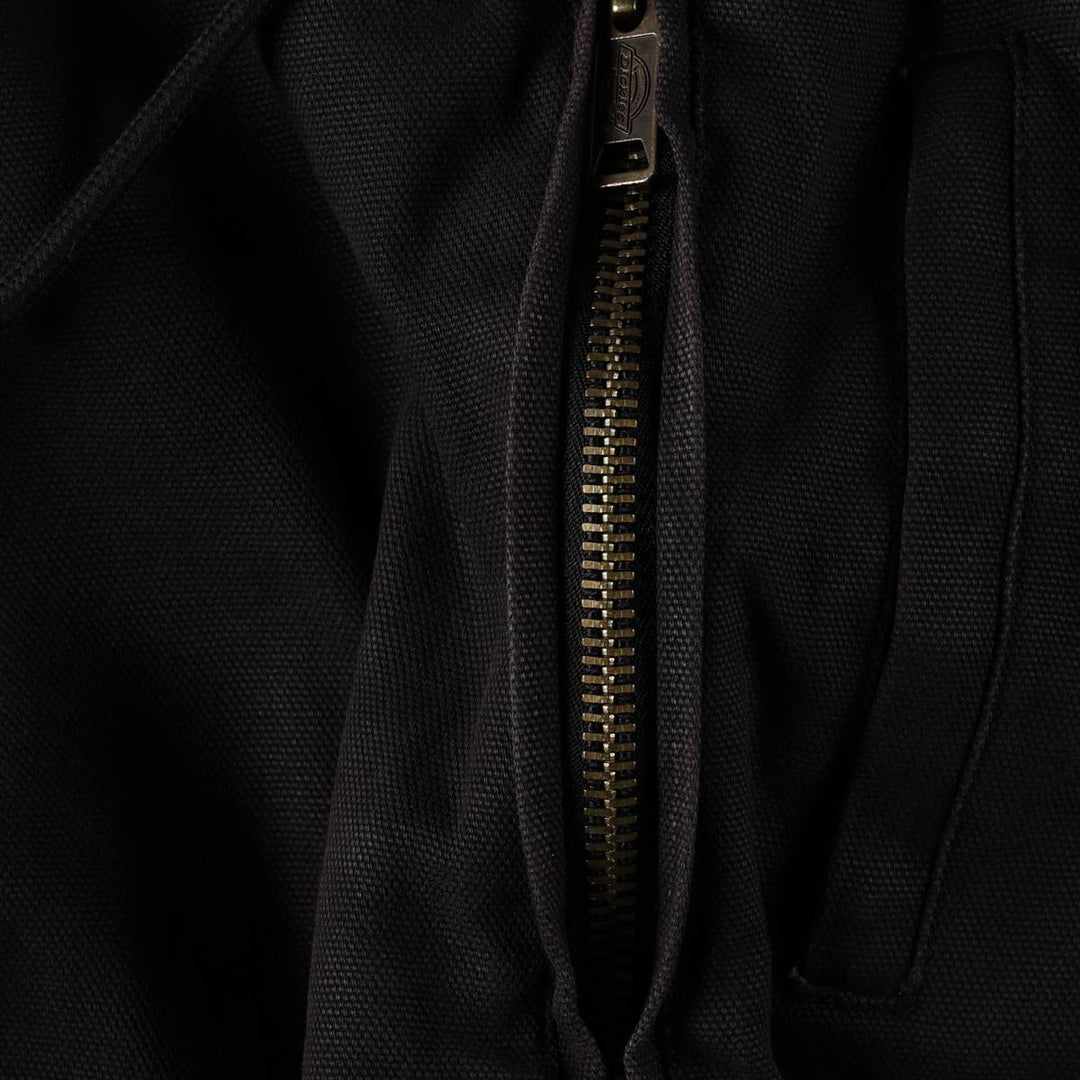 Dickies Active Jacket Type Padded Duck Full Zip Hoodie, Men's Size Medium cotton black type Vintage Second Hand