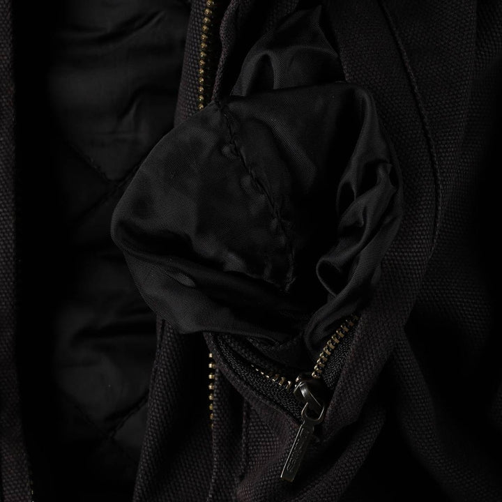 Dickies Active Jacket Type Padded Duck Full Zip Hoodie, Men's Size Medium cotton black type Vintage Second Hand