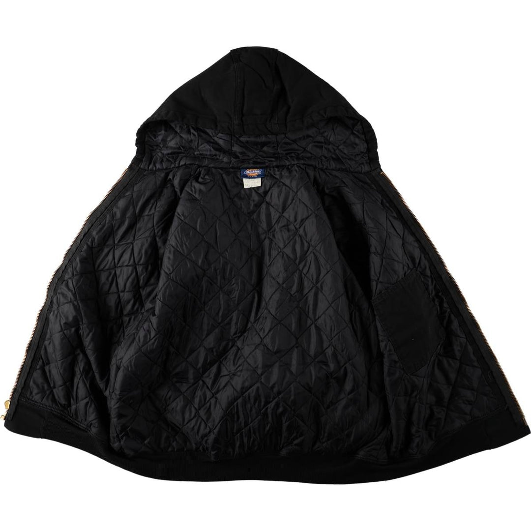 Dickies Active Jacket Type Padded Duck Full Zip Hoodie, Men's XL cotton black type Vintage Second Hand