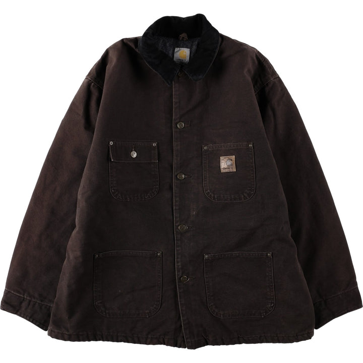 Carhartt Michigan Chore Coat, Padded Duck Coverall, Men's XL cotton dark chocolate Vintage Second Hand