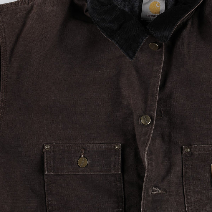 Carhartt Michigan Chore Coat, Padded Duck Coverall, Men's XL cotton dark chocolate Vintage Second Hand