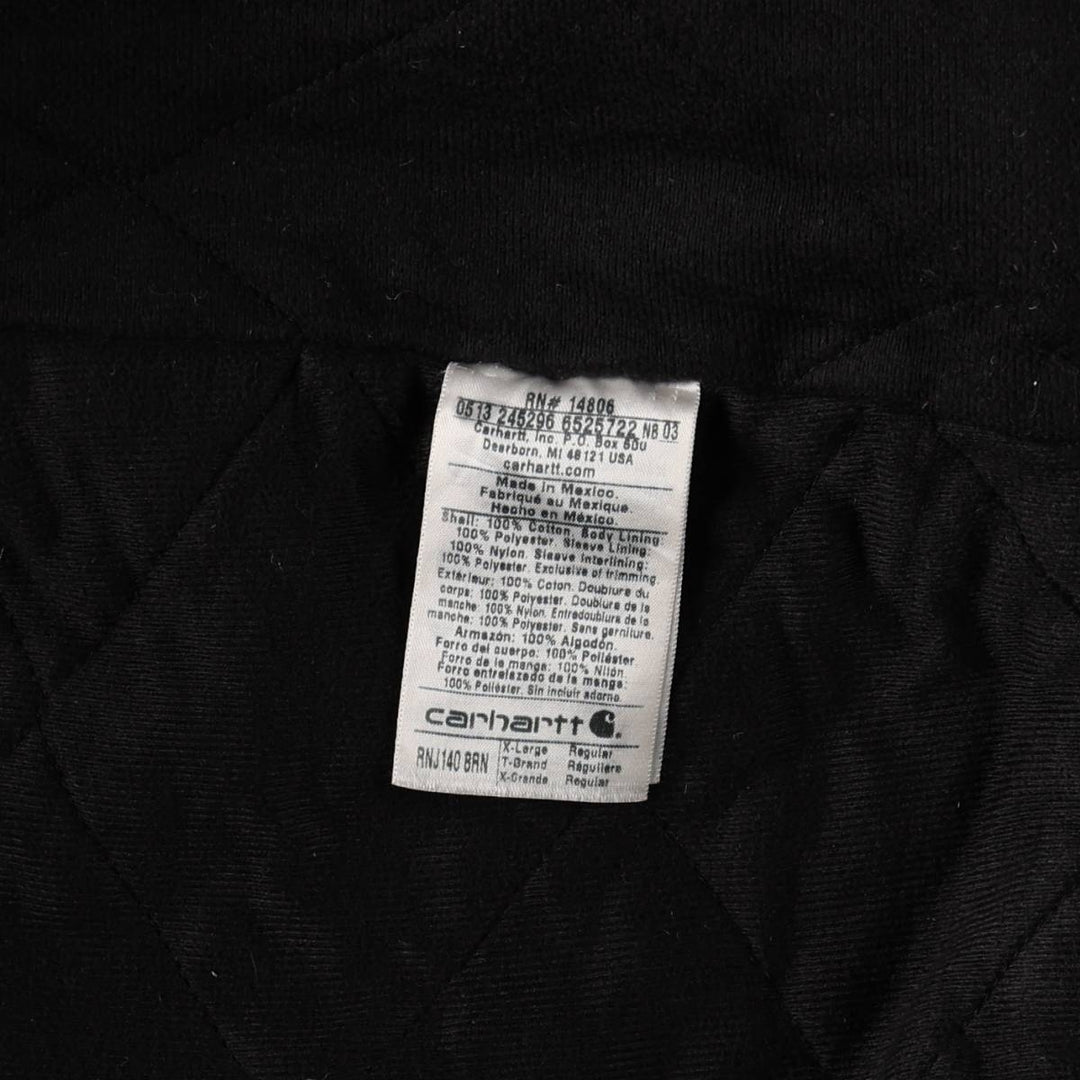 Carhartt Active Jacket Duck Full Zip Hoodie Men's XL cotton Beige type Vintage Second Hand