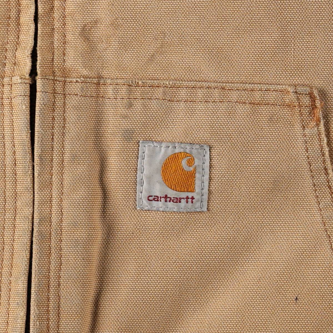 Carhartt Active Jacket Duck Full Zip Hoodie Men's XL cotton Beige type Vintage Second Hand