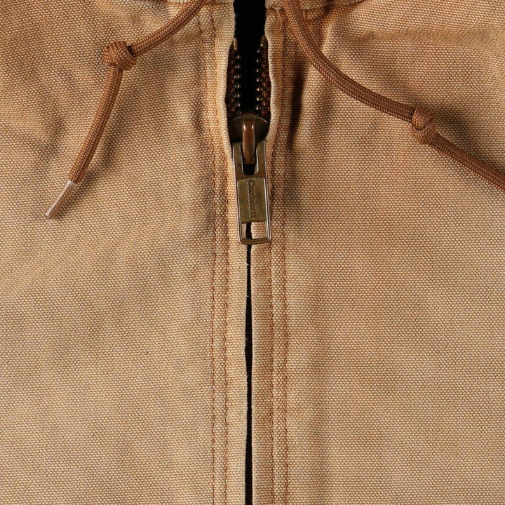 Carhartt Active Jacket Duck Full Zip Hoodie Men's XL cotton Beige type Vintage Second Hand