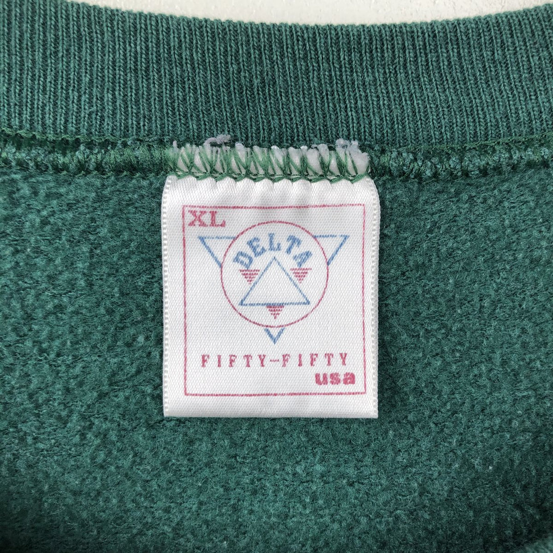 90'S Delta NFL Green Bay Packers Print Sweatshirt, Men's Size XL (approx.), Vintage cotton green type Vintage Second Hand