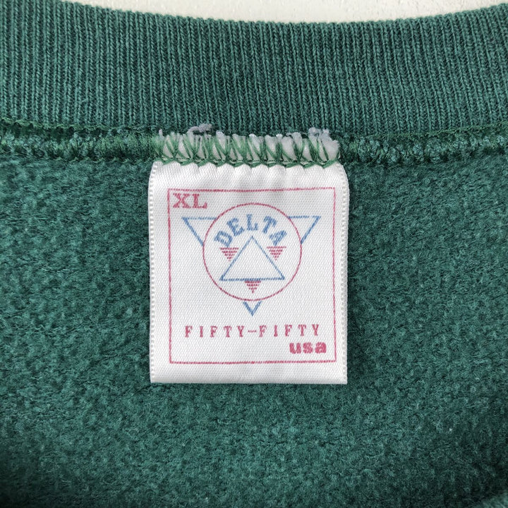 90'S Delta NFL Green Bay Packers Print Sweatshirt, Men's Size XL (approx.), Vintage cotton green type Vintage Second Hand