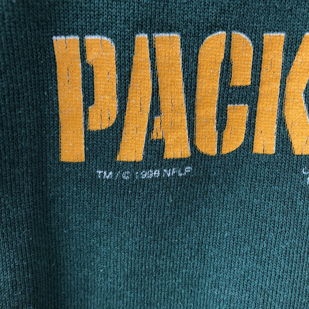 90'S Delta NFL Green Bay Packers Print Sweatshirt, Men's Size XL (approx.), Vintage cotton green type Vintage Second Hand