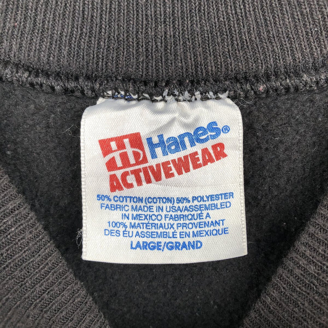 90'S Hanes NFL Panthers (Carolina Panthers) Print Sweatshirt, Men's Size L (approx.), Vintage cotton black type Vintage Second Hand