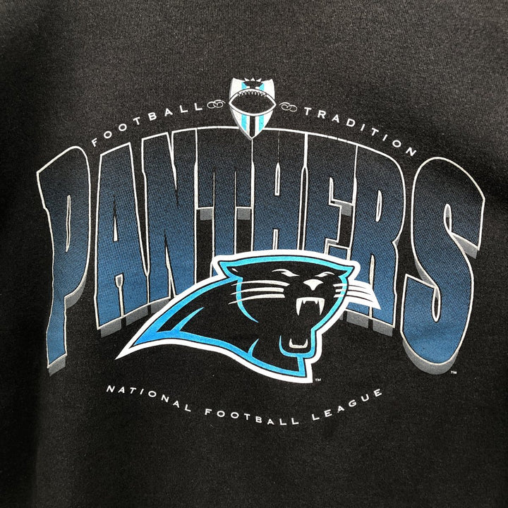 90'S Hanes NFL Panthers (Carolina Panthers) Print Sweatshirt, Men's Size L (approx.), Vintage cotton black type Vintage Second Hand