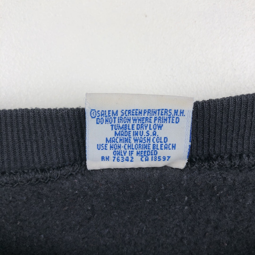 90'S SALEM SPORTSWEAR NFL Oakland Raiders Print Sweatshirt, Made in USA, Men's Size L (Equivalent), Vintage cotton black type Vintage Second Hand