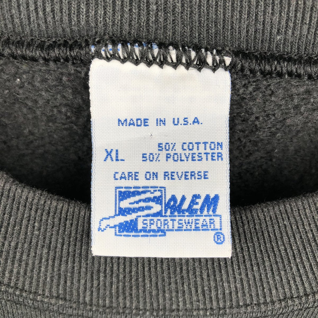 90'S SALEM SPORTSWEAR NFL Pittsburgh Steelers Sweatshirt, Made in USA, Men's XL equivalent, Vintage cotton black type Vintage Second Hand