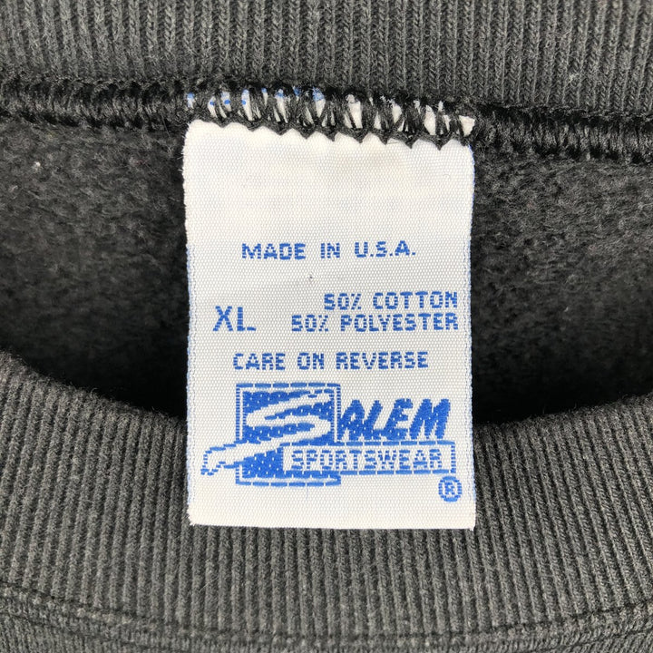 90'S SALEM SPORTSWEAR NFL Pittsburgh Steelers Sweatshirt, Made in USA, Men's XL equivalent, Vintage cotton black type Vintage Second Hand