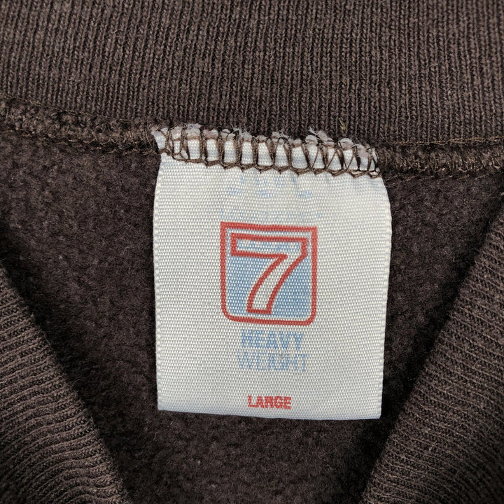 90'S LOGO7 NFL BROWNS Cleveland Browns Print Sweatshirt, Men's Size L (approx.), Vintage cotton brown type Vintage Second Hand