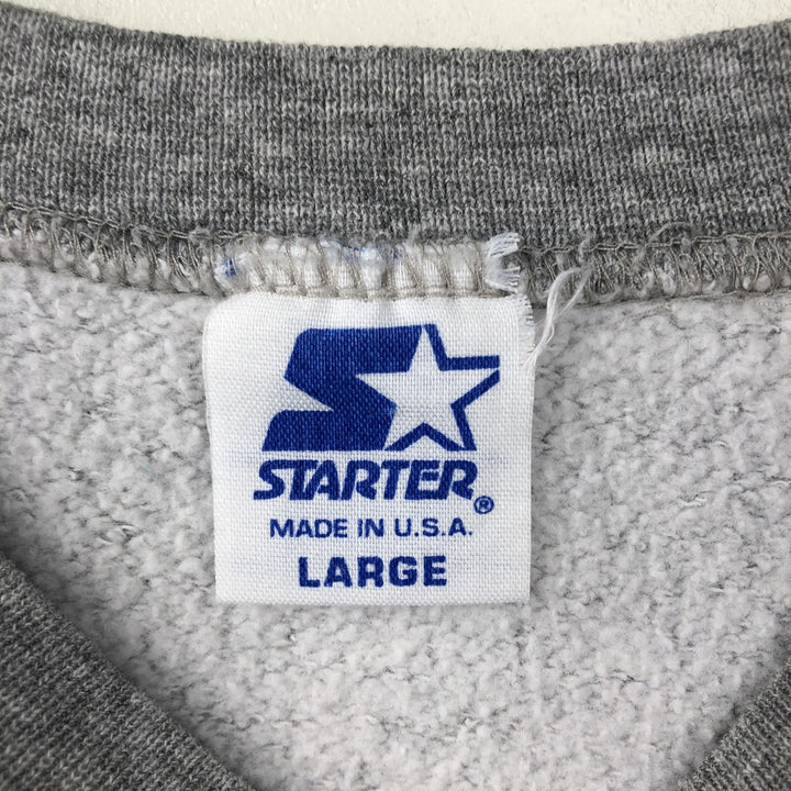 90'S Starter NFL Pittsburgh Steelers Print Sweatshirt, Made in USA, Men's Size L (Equivalent), Vintage cotton gray type Vintage Second Hand