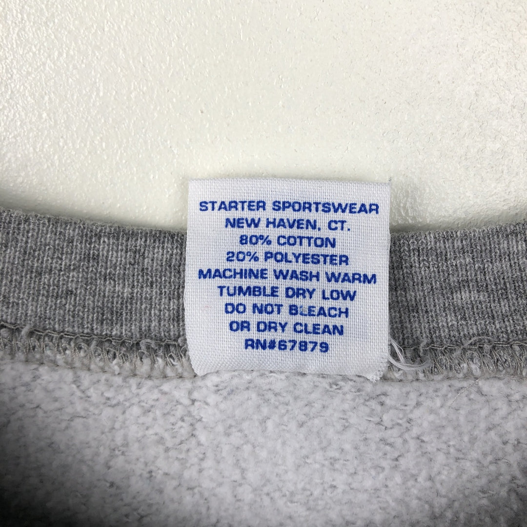 90'S Starter NFL Pittsburgh Steelers Print Sweatshirt, Made in USA, Men's Size L (Equivalent), Vintage cotton gray type Vintage Second Hand