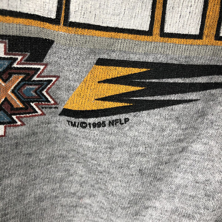 90'S Starter NFL Pittsburgh Steelers Print Sweatshirt, Made in USA, Men's Size L (Equivalent), Vintage cotton gray type Vintage Second Hand