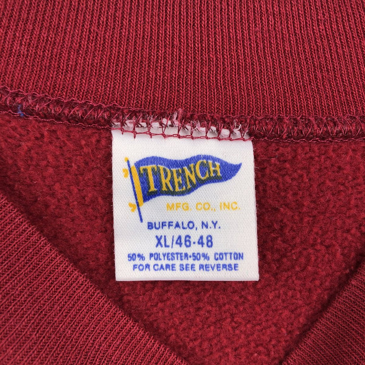TRENCH NFL REDSKINS Washington Redskins Print Sweatshirt, Made in USA, Men's XL (approx.), Vintage. polyester wine-red Vintage Second Hand