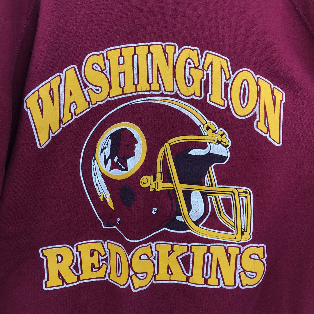 TRENCH NFL REDSKINS Washington Redskins Print Sweatshirt, Made in USA, Men's XL (approx.), Vintage. polyester wine-red Vintage Second Hand