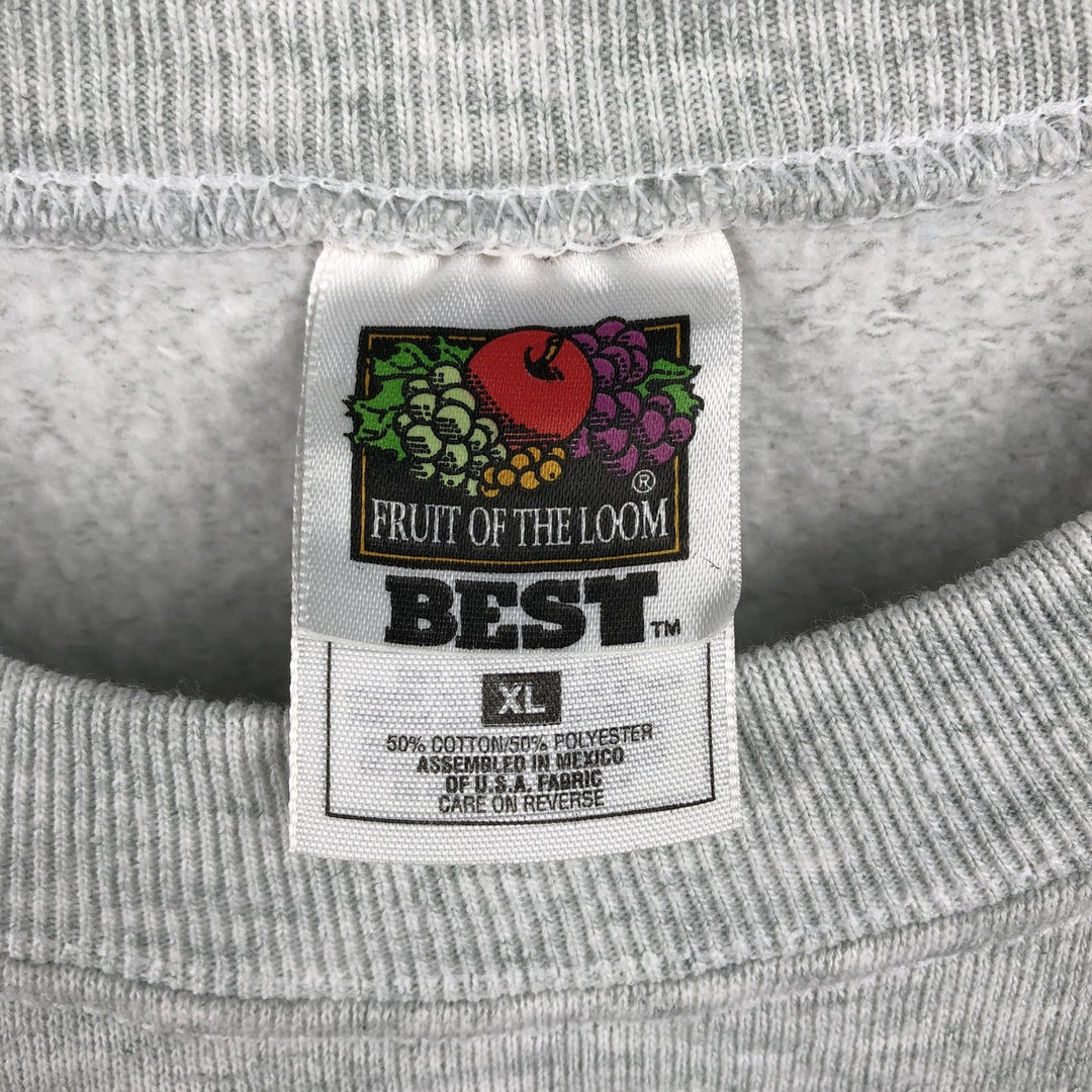 90'S Fruit of the Loom MLB New York Yankees Print Sweatshirt, Men's Size XL (Equivalent), Vintage cotton gray type Vintage Second Hand
