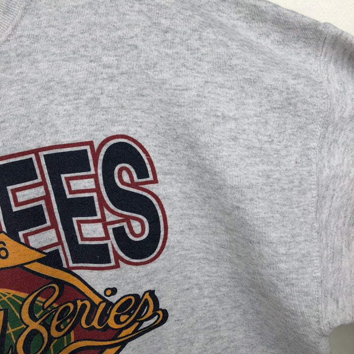 90'S Fruit of the Loom MLB New York Yankees Print Sweatshirt, Men's Size XL (Equivalent), Vintage cotton gray type Vintage Second Hand