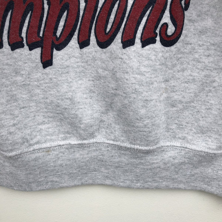 90'S Fruit of the Loom MLB New York Yankees Print Sweatshirt, Men's Size XL (Equivalent), Vintage cotton gray type Vintage Second Hand