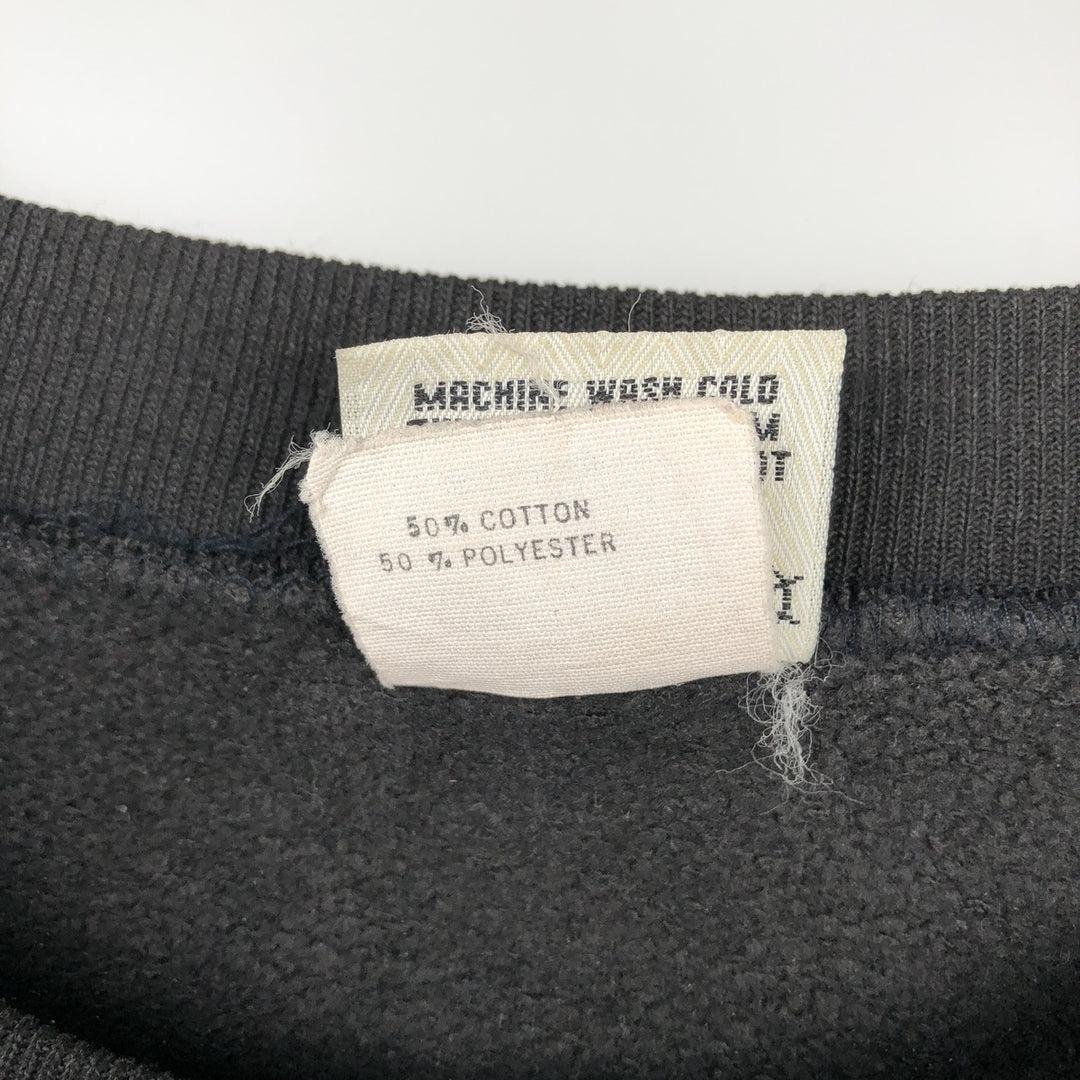 NUTMEG NFL RAIDERS Oakland Raiders Print Sweatshirt, Made in USA, Men's Size L (Equivalent), Vintage cotton black type Vintage Second Hand