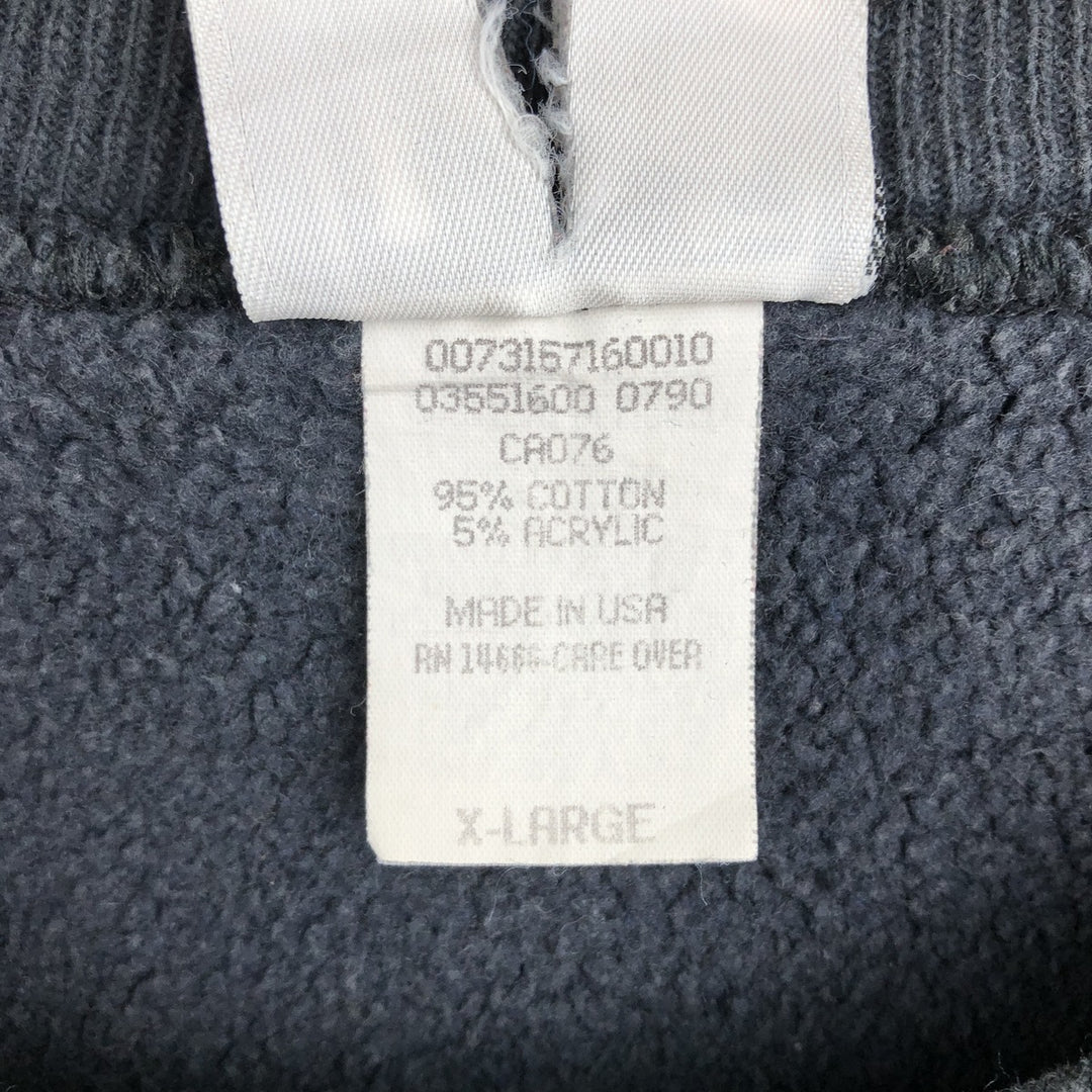 90'S Lee NFL Oakland Raiders Print Sweatshirt, Made in USA, Men's XL (approx.) Vintage cotton black type Vintage Second Hand