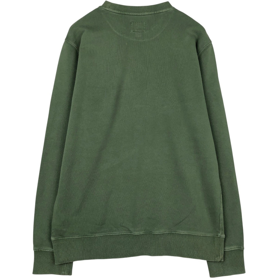 Calvin Klein JEANS printed sweatshirt, men's size XL (approx.) cotton Green type dark green Vintage Second Hand