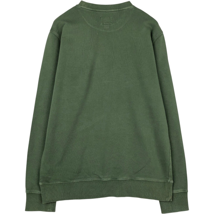 Calvin Klein JEANS printed sweatshirt, men's size XL (approx.) cotton Green type dark green Vintage Second Hand