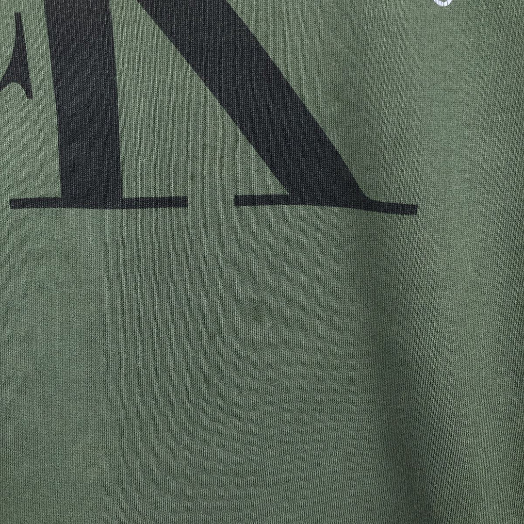 Calvin Klein JEANS printed sweatshirt, men's size XL (approx.) cotton Green type dark green Vintage Second Hand