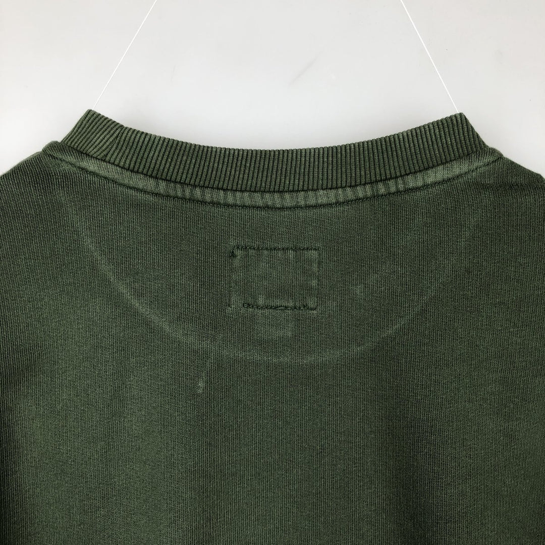 Calvin Klein JEANS printed sweatshirt, men's size XL (approx.) cotton Green type dark green Vintage Second Hand