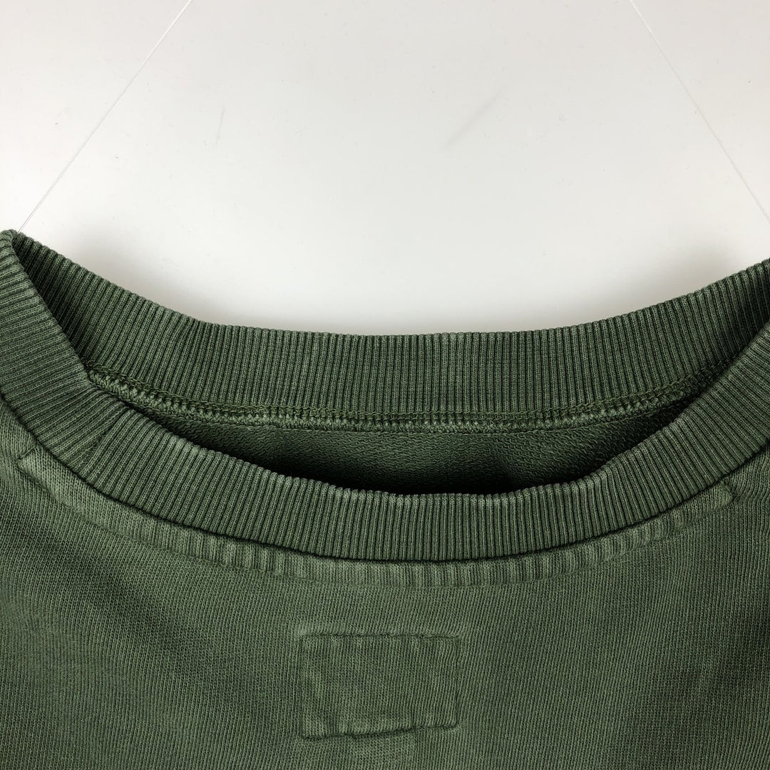 Calvin Klein JEANS printed sweatshirt, men's size L (approx.) cotton Green type dark green Vintage Second Hand
