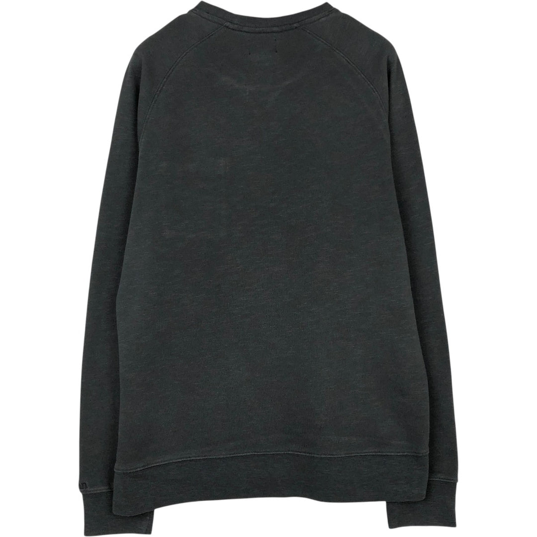 LLBean printed sweatshirt, men's size L (approx.) cotton black type Vintage Second Hand
