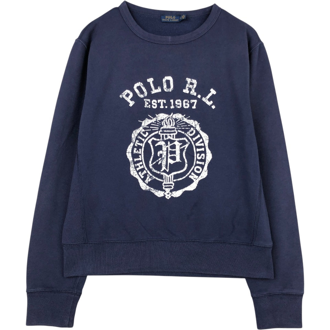 Ralph Lauren POLO RALPH LAUREN Logo sweatshirt, sweatshirt, men's size M cotton navy blue type Vintage Second Hand
