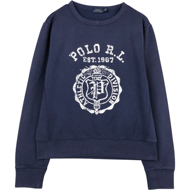 Ralph Lauren POLO RALPH LAUREN Logo sweatshirt, sweatshirt, men's size M cotton navy blue type Vintage Second Hand
