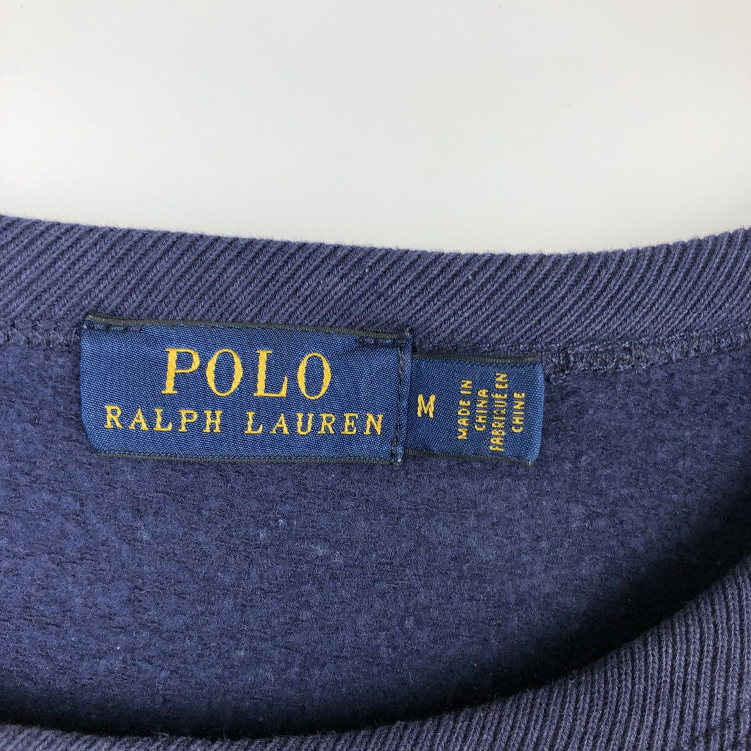 Ralph Lauren POLO RALPH LAUREN Logo sweatshirt, sweatshirt, men's size M cotton navy blue type Vintage Second Hand